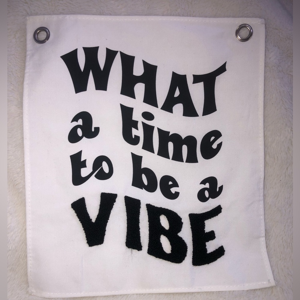“ What a time to VIBE” 🪡 threaded wall decor